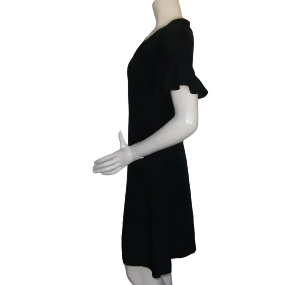 BANANA REPUBLIC Dress, 4, Navy Blue, Above knee, Fluttery Short sleeve, V-neck - Picture 7 of 13